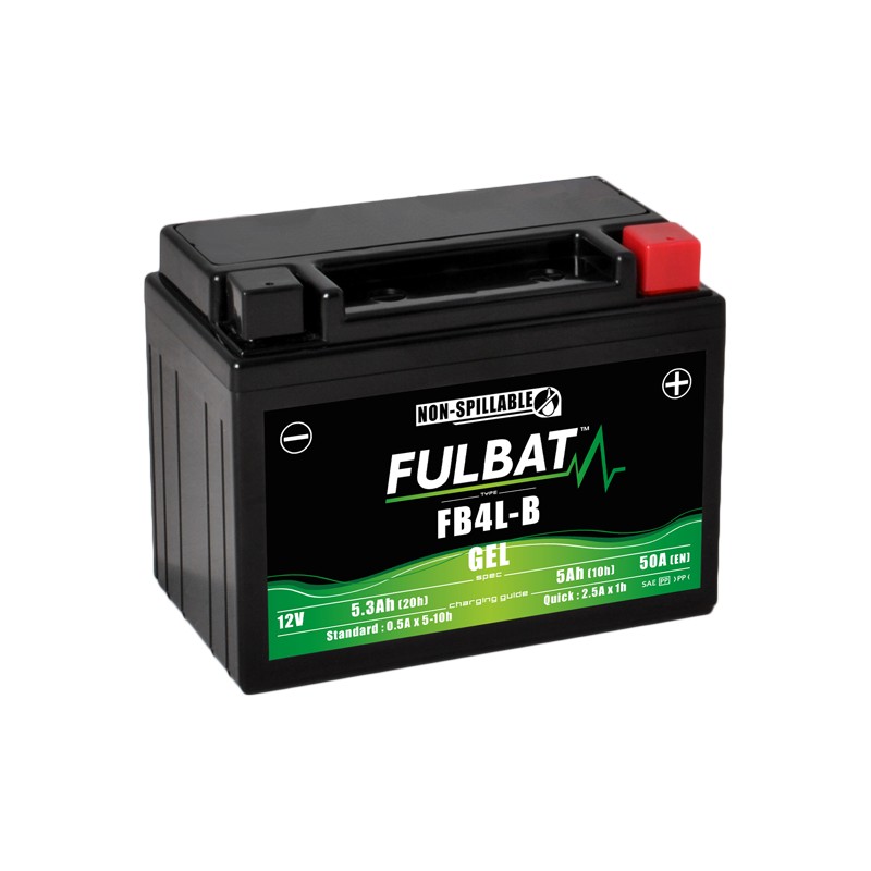 Batteria moto Fulbat FB4L-B GEL 12V 5.3Ah 50A GEL | baterias.com