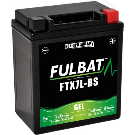 Motorcycle battery Fulbat FTX7L-BS GEL 12V 6.3Ah 100A GEL