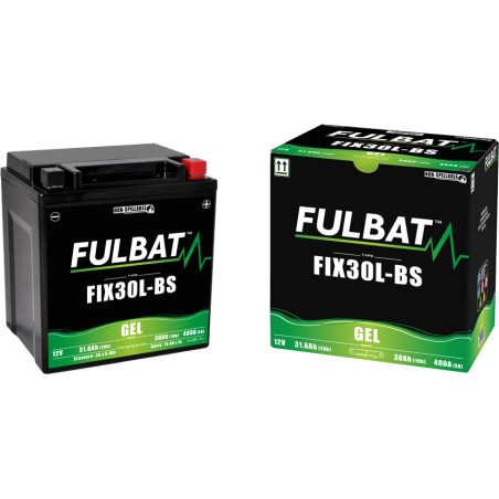 Bateria de mota Fulbat FIX30L-BS GEL 12V 31.6Ah 400A GEL
