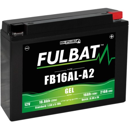Batteria moto Fulbat FB16AL-A2 GEL 12V 16.8Ah 210A GEL