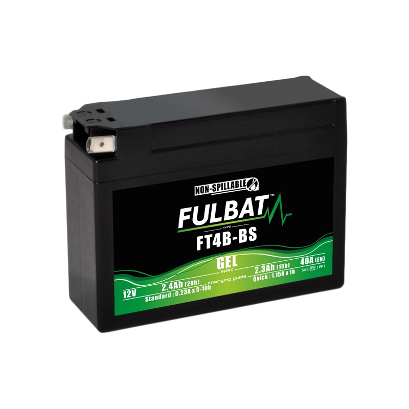 Batteria moto Fulbat FT4B-BS GEL 12V 2.4Ah 40A GEL | baterias.com