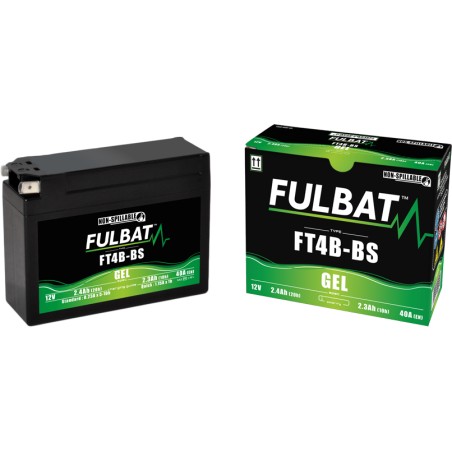 Batterie moto Fulbat FT4B-BS GEL 12V 2.4Ah 40A GEL | baterias.com