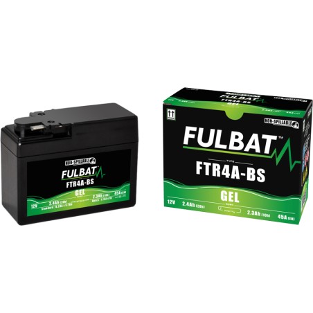 Motorradbatterie Fulbat FTR4A-BS GEL 12V 2.4Ah 45A GEL – Bild 2