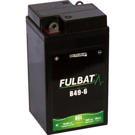 Batteria moto Fulbat B49-6 GEL 6V 10.5Ah 80A GEL | baterias.com