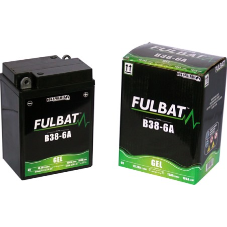Motorcycle battery Fulbat B38-6A GEL 6V 13.7Ah 105A GEL – image 2