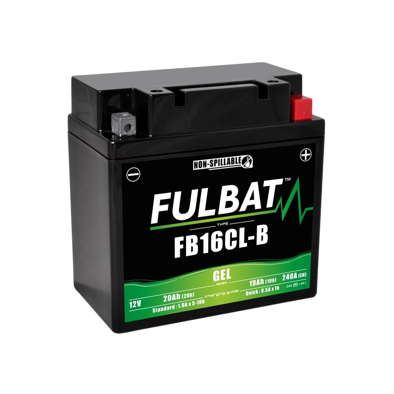 Motorcycle battery Fulbat FB16CL-B GEL 12V 20Ah 240A GEL