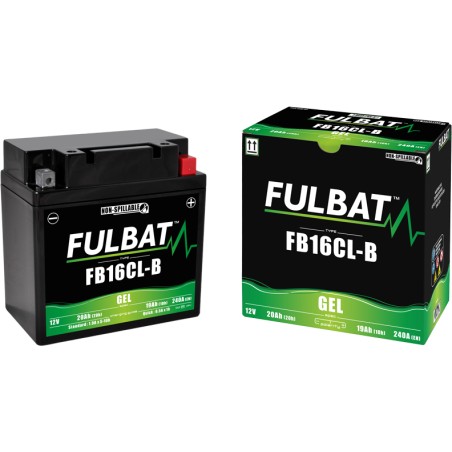 Bateria de mota Fulbat FB16CL-B GEL 12V 20Ah 240A GEL