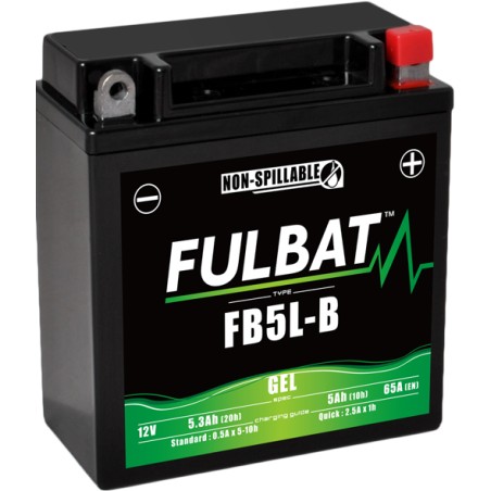 Motorradbatterie Fulbat FB5L-B GEL 12V 5.3Ah 65A GEL