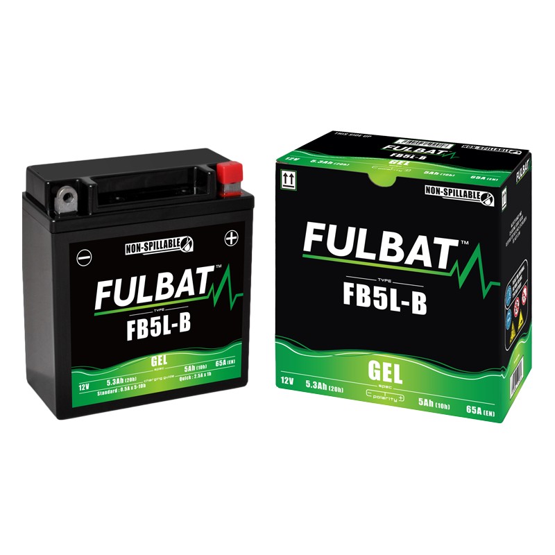 Motorcycle battery Fulbat FB5L-B GEL 12V 5.3Ah 65A GEL