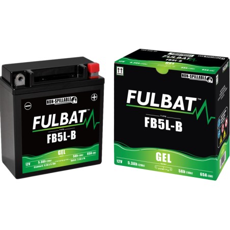 Batería de moto Fulbat FB5L-B GEL 12V 5.3Ah 65A GEL