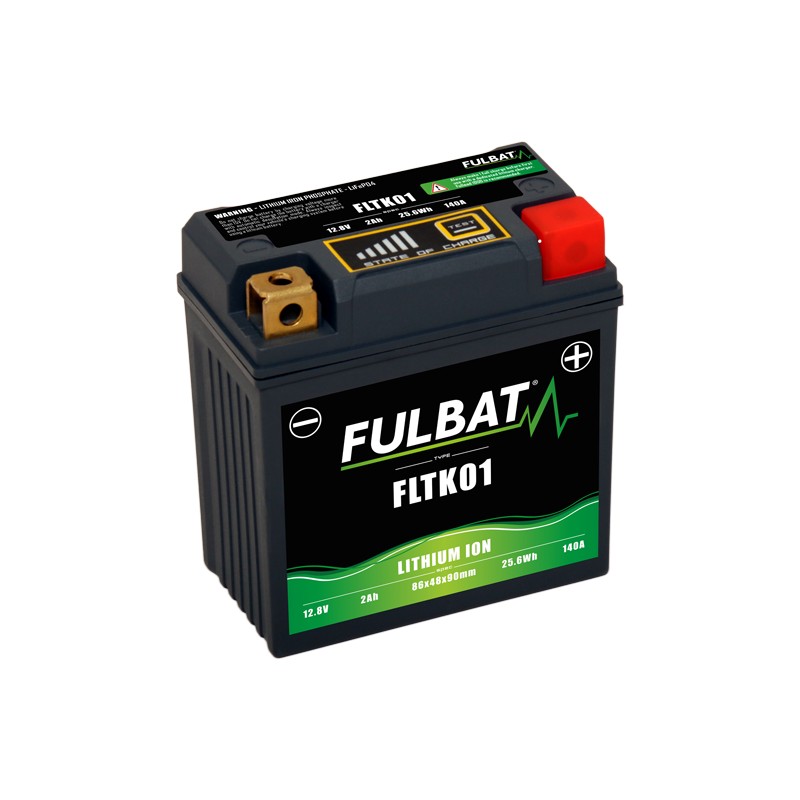 Batería de moto Fulbat FLTK01 2Ah 140A LiFePO4 | baterias.com