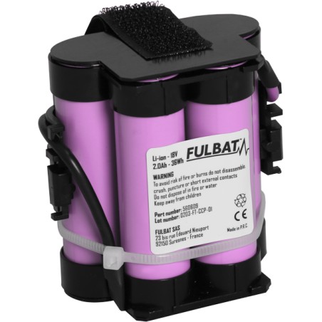 Lawnmower battery Fulbat FL-HU01 18V 2Ah Li-Ion | baterias.com