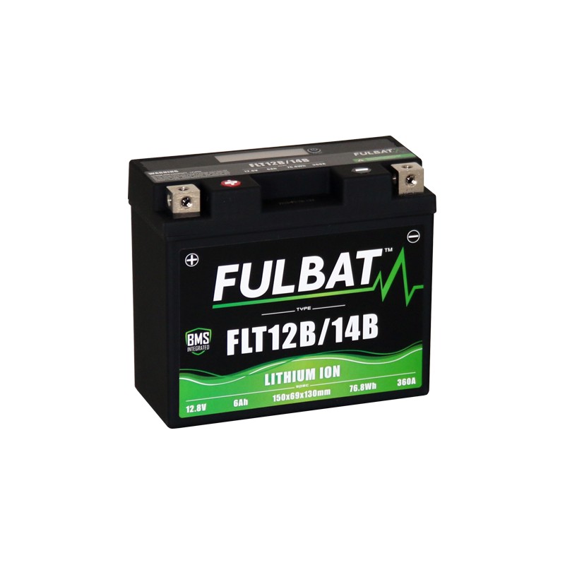 Batería de moto Fulbat FLT12B/14B 6Ah 360A LiFePO4 | baterias.com