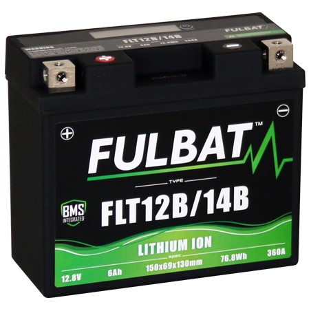 Motorcycle battery Fulbat FLT12B/14B 6Ah 360A LiFePO4