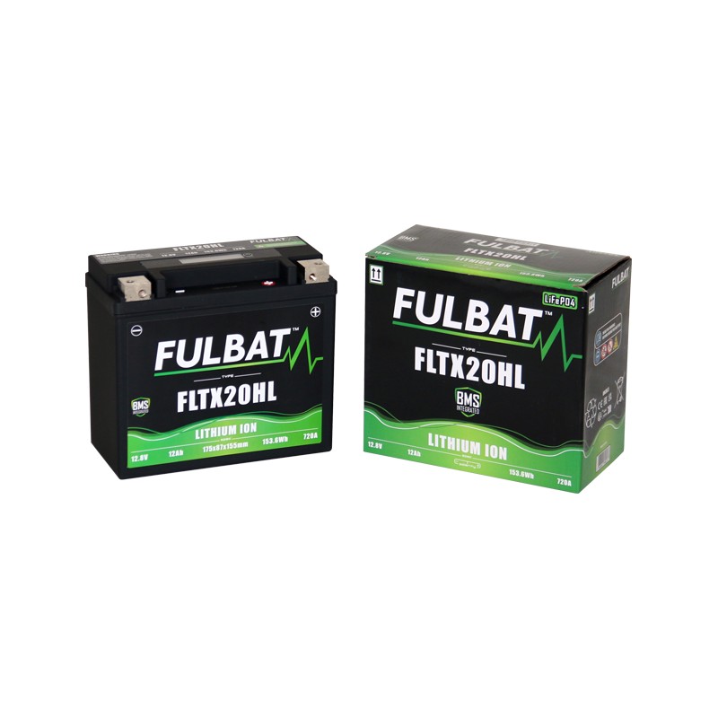 Motorcycle battery Fulbat FLTX20HL 12Ah 720A LiFePO4
