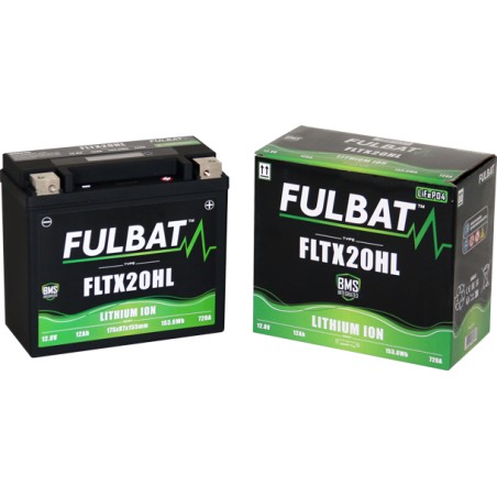 Batterie moto Fulbat FLTX20HL 12Ah 720A LiFePO4 | baterias.com