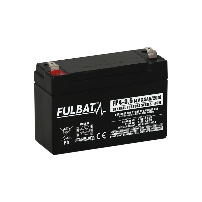 Batteria stazionaria UPS Fulbat FP4-3.5 4V 3.5Ah AGM