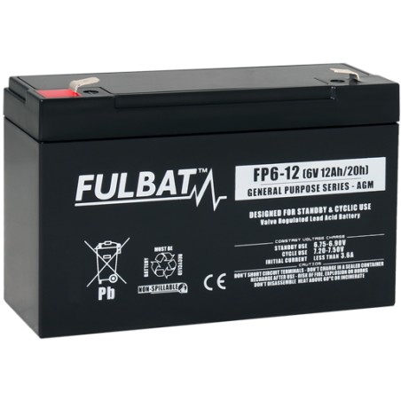 Stationärbatterie USV Fulbat FP6-1.2 6V 1.2Ah AGM | baterias.com