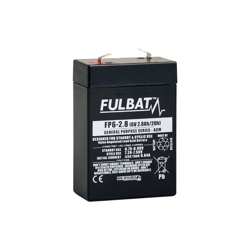 Batteria stazionaria UPS Fulbat FP6-2.8 6V 2.8Ah AGM