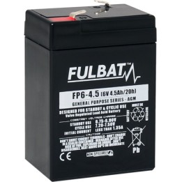 Stationärbatterie USV Fulbat FP6-4.5 6V 4.5Ah AGM | baterias.com