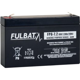 Stationärbatterie USV Fulbat FP6-7.2 6V 7.2Ah AGM | baterias.com