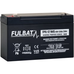 Batería estacionaria SAI/UPS Fulbat FP6-12 6V 12Ah AGM