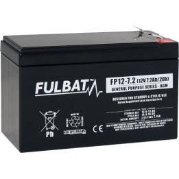 Batterie de tondeuse Fulbat FP12-7-2 12V 7.2Ah AGM | baterias.com