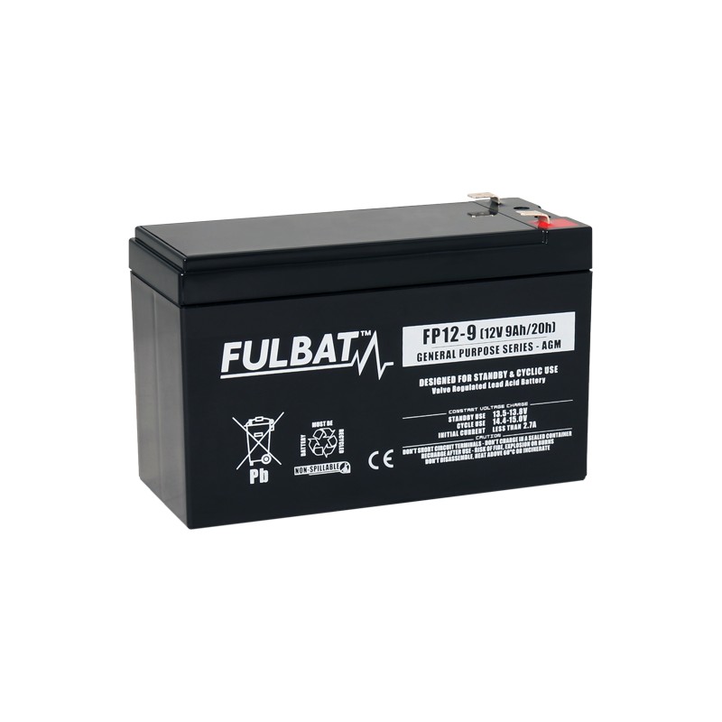 Bateria estacionária UPS Fulbat FP12-9 12V 9Ah AGM | baterias.com