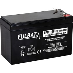 Lawnmower battery Fulbat FP12-10H 12V 10.5Ah AGM | baterias.com