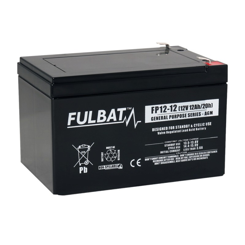 Batteria per rasaerba Fulbat FP12-12 12V 12Ah AGM | baterias.com