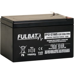 Batería de cortacésped Fulbat FP12-12 12V 12Ah AGM | baterias.com