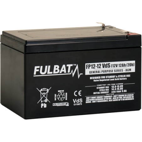 Lawnmower battery Fulbat FP12-12 12V 12Ah AGM – image 3