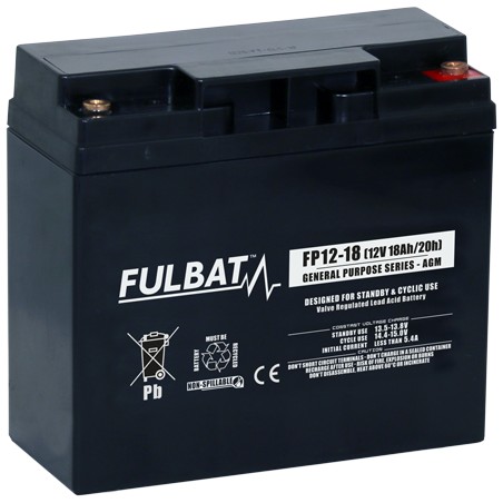 Bateria estacionária UPS Fulbat FP12-18 12V 18Ah AGM