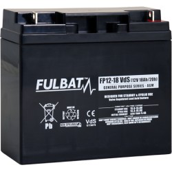 Batteria stazionaria UPS Fulbat FP12-18 12V 18Ah AGM