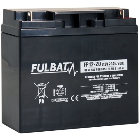 Stationary UPS battery Fulbat FP12-20 12V 20Ah AGM | baterias.com