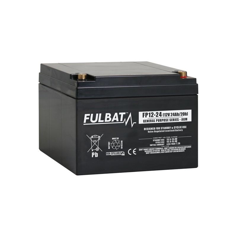 Stationärbatterie USV Fulbat FP12-24 12V 24Ah AGM | baterias.com
