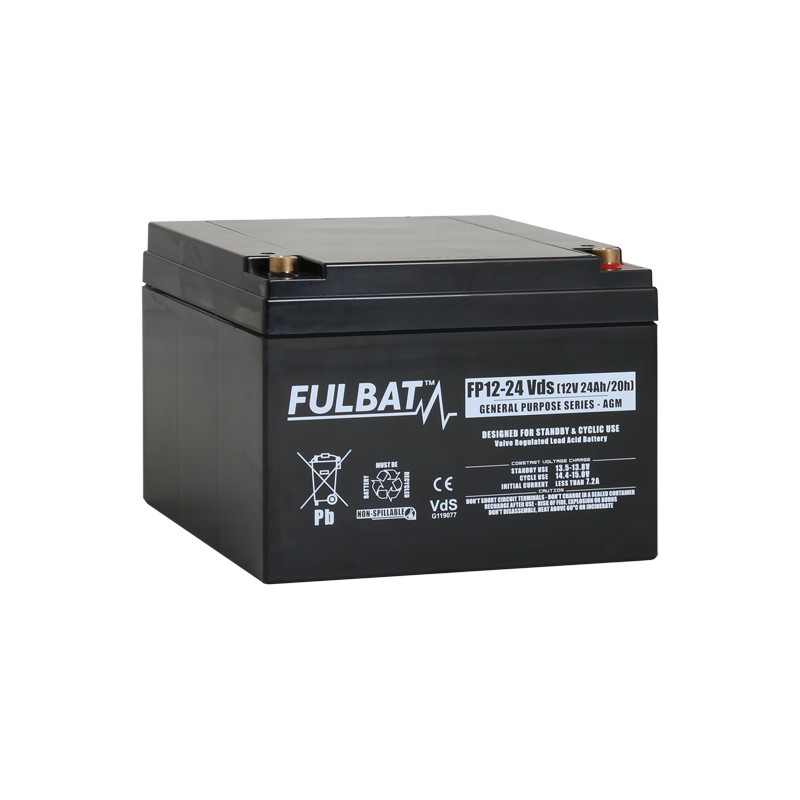 Stationärbatterie USV Fulbat FP12-24 12V 24Ah AGM | baterias.com