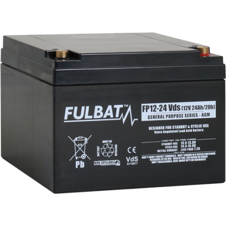 Bateria estacionária UPS Fulbat FP12-24 12V 24Ah AGM