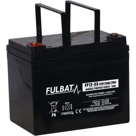 Batterie stationnaire onduleur Fulbat FP12-33 12V 33Ah AGM