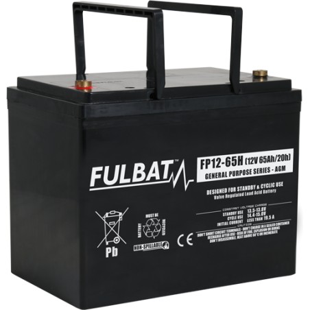 Stationary UPS battery Fulbat FP12-65H 12V 65Ah AGM – image 2