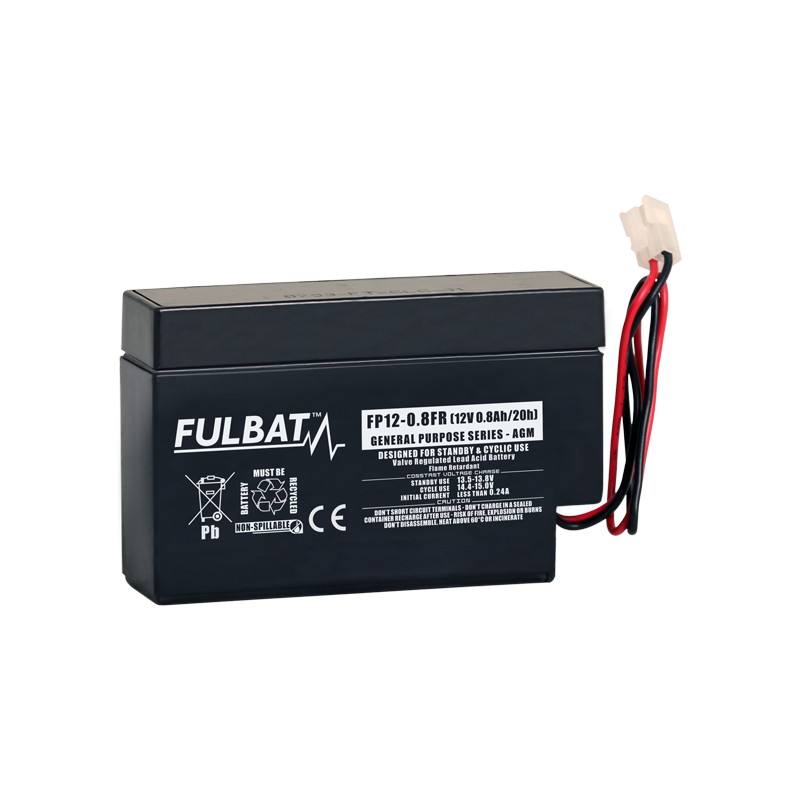 Stationary UPS battery Fulbat FP12-0.8FR 12V 0.8Ah AGM