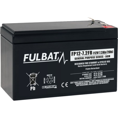Batterie stationnaire onduleur Fulbat FP12-7.2FR 12V 7.2Ah AGM
