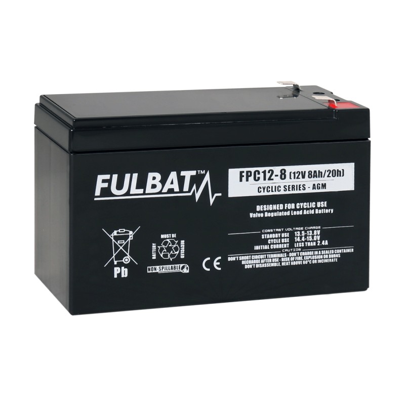 Batterie für Mobilitätsscooter Fulbat FPC12-8 12V 8Ah AGM