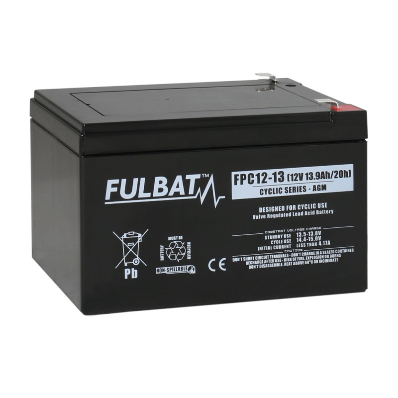 Batteria per scooter di mobilità Fulbat FPC12-13 12V 13.9Ah AGM