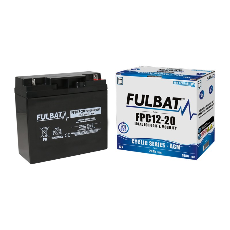 Batterie für Mobilitätsscooter Fulbat FPC12-20 12V 20Ah AGM