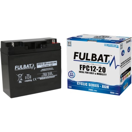 Batteria per scooter di mobilità Fulbat FPC12-20 12V 20Ah AGM