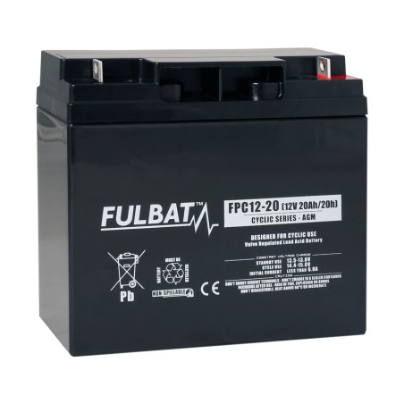 Bateria de scooter de mobilidade Fulbat FPC12-20 12V 20Ah AGM