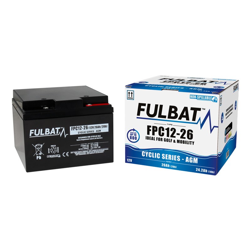 Batteria per scooter di mobilità Fulbat FPC12-26 12V 26Ah AGM