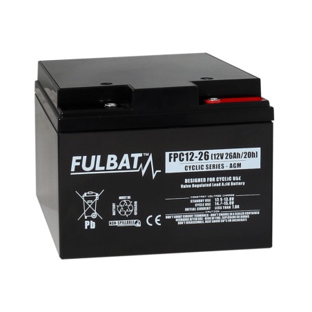 Batería de scooter de movilidad Fulbat FPC12-26 12V 26Ah AGM
