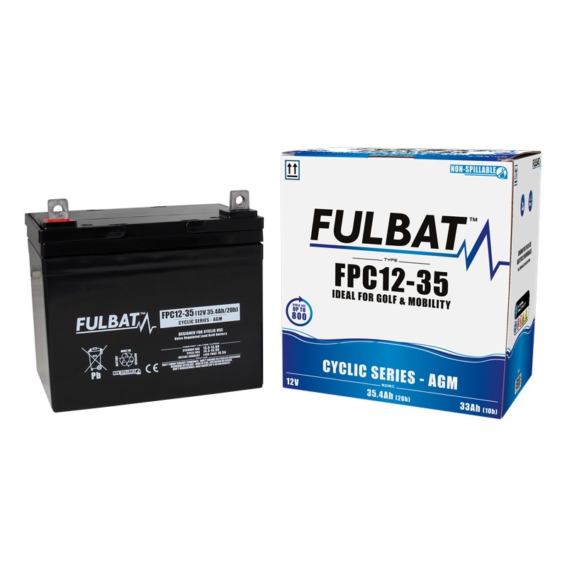 Mobility scooter battery Fulbat FPC12-35 12V 35.4Ah AGM